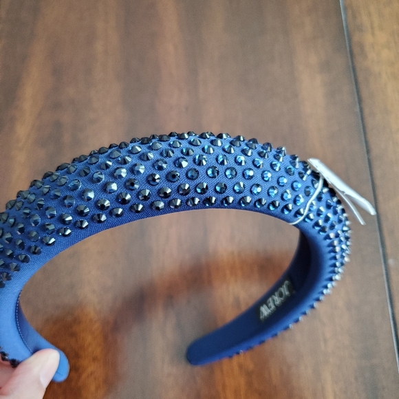 J.Crew padded rhinestone headband, blue - Picture 3 of 3